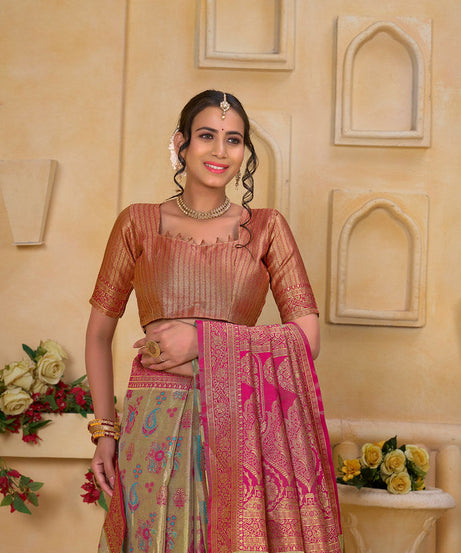 Traditional Wear Designer Pure Tissue Saree With Blouse