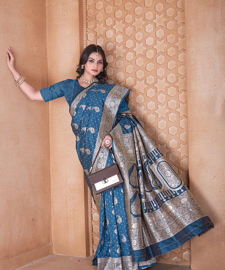 Soft Silk Saree Heavy Banarasi Traditional Wear Sari With Blouse