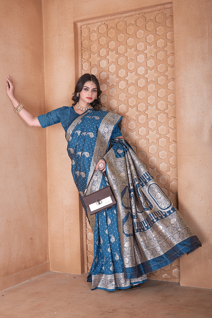 Soft Silk Saree Heavy Banarasi Traditional Wear Sari With Blouse