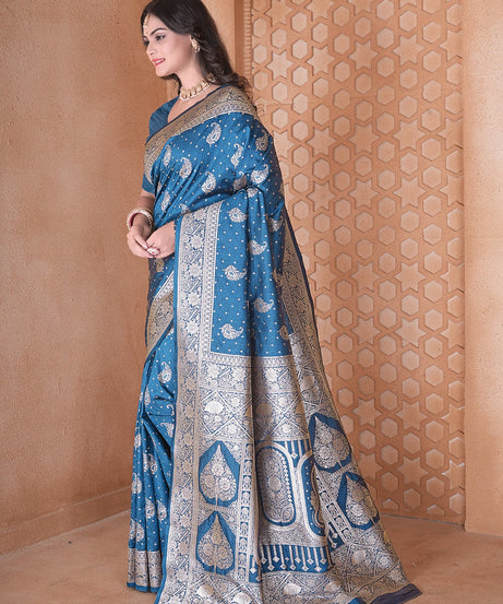 Soft Silk Saree Heavy Banarasi Traditional Wear Sari With Blouse