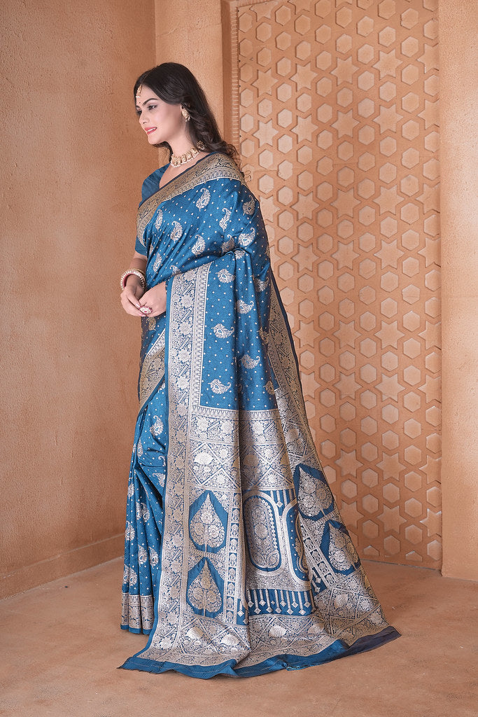 Soft Silk Saree Heavy Banarasi Traditional Wear Sari With Blouse