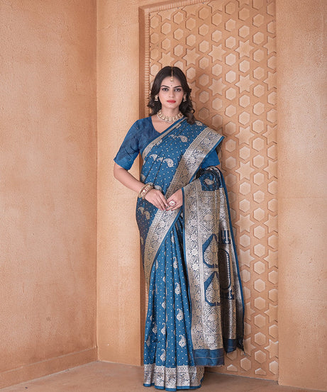 Soft Silk Saree Heavy Banarasi Traditional Wear Sari With Blouse