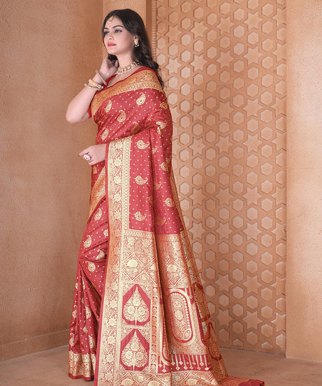 Soft Silk Saree Heavy Banarasi Traditional Wear Sari With Blouse