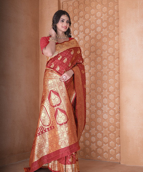 Soft Silk Saree Heavy Banarasi Traditional Wear Sari With Blouse