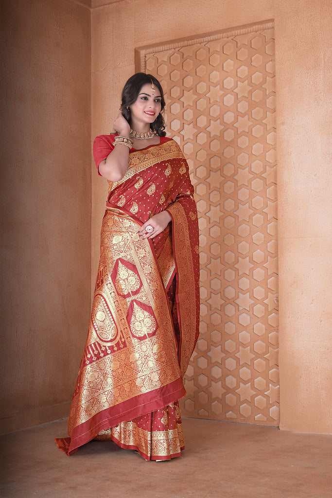 Soft Silk Saree Heavy Banarasi Traditional Wear Sari With Blouse