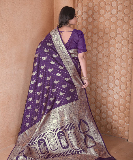 Soft Silk Saree Heavy Banarasi Traditional Wear Sari With Blouse
