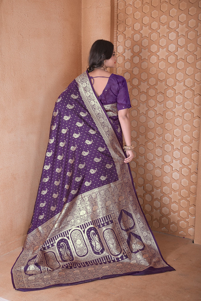 Soft Silk Saree Heavy Banarasi Traditional Wear Sari With Blouse