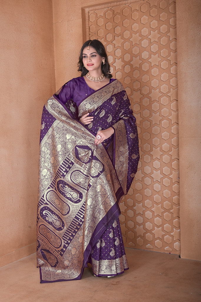 Soft Silk Saree Heavy Banarasi Traditional Wear Sari With Blouse