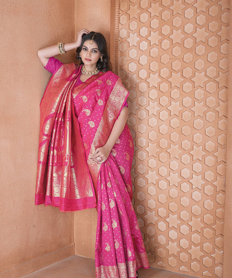 Soft Silk Saree Heavy Banarasi Traditional Wear Sari With Blouse