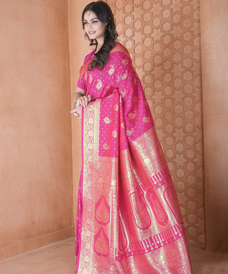 Soft Silk Saree Heavy Banarasi Traditional Wear Sari With Blouse