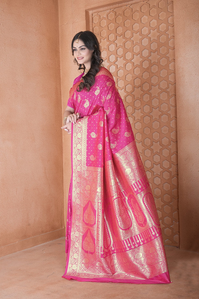 Soft Silk Saree Heavy Banarasi Traditional Wear Sari With Blouse