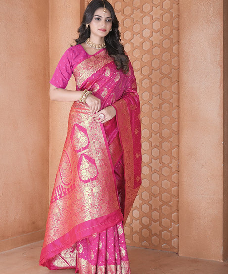 Soft Silk Saree Heavy Banarasi Traditional Wear Sari With Blouse
