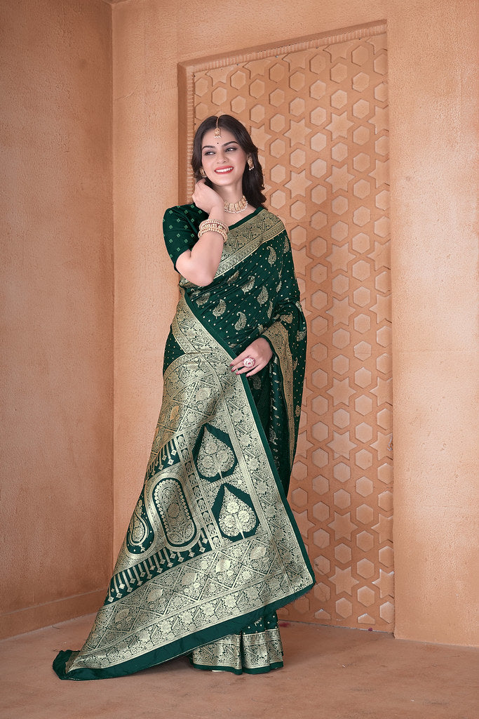 Soft Silk Saree Heavy Banarasi Traditional Wear Sari With Blouse