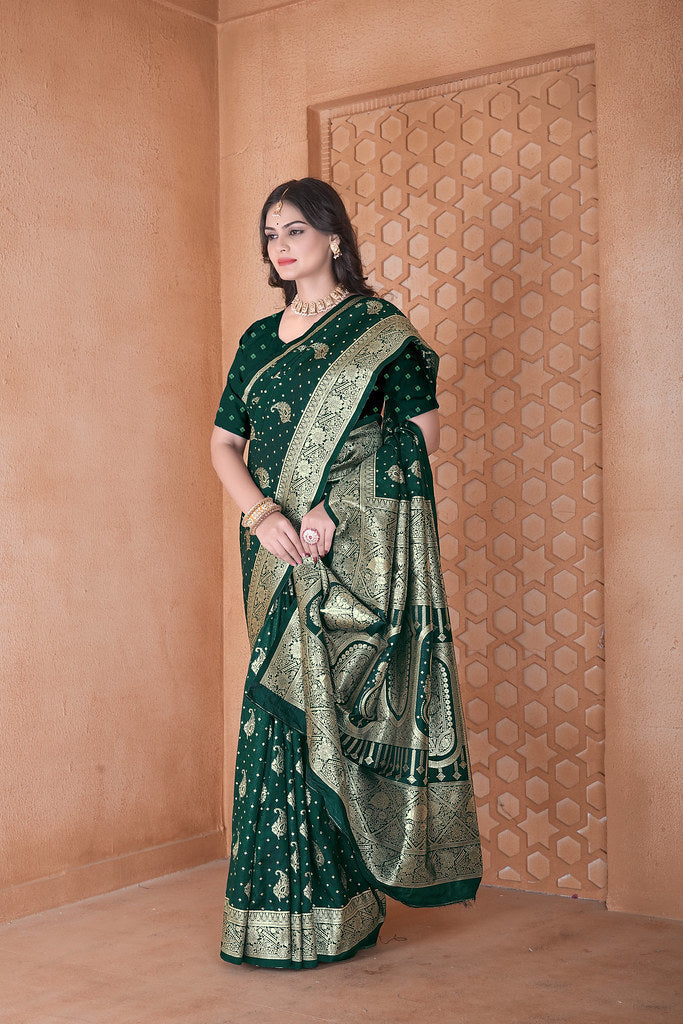 Soft Silk Saree Heavy Banarasi Traditional Wear Sari With Blouse