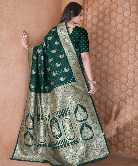 Soft Silk Saree Heavy Banarasi Traditional Wear Sari With Blouse