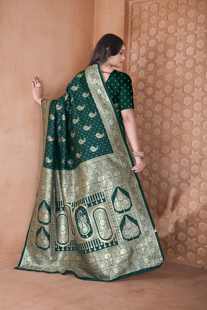 Soft Silk Saree Heavy Banarasi Traditional Wear Sari With Blouse