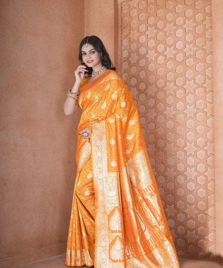 Soft Silk Saree Heavy Banarasi Traditional Wear Sari With Blouse