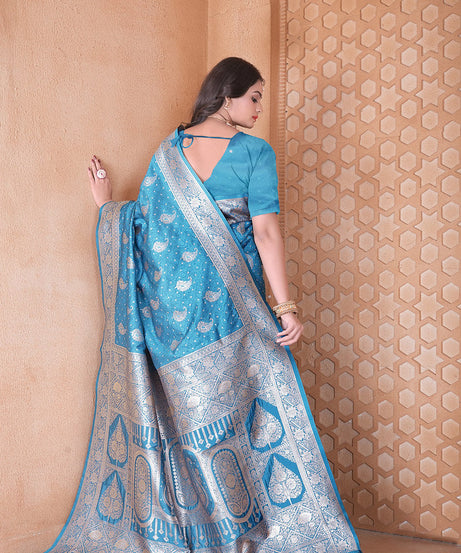 Soft Silk Saree Heavy Banarasi Traditional Wear Sari With Blouse