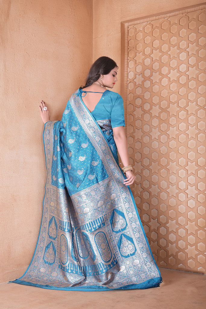 Soft Silk Saree Heavy Banarasi Traditional Wear Sari With Blouse