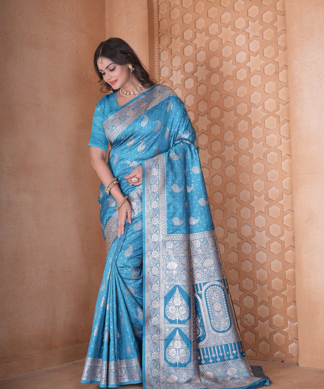 Soft Silk Saree Heavy Banarasi Traditional Wear Sari With Blouse