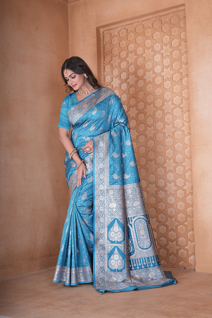 Soft Silk Saree Heavy Banarasi Traditional Wear Sari With Blouse