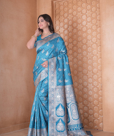 Soft Silk Saree Heavy Banarasi Traditional Wear Sari With Blouse