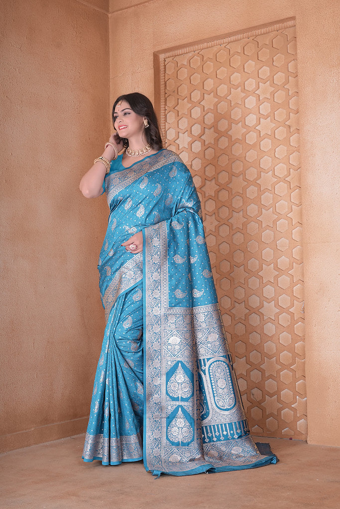 Soft Silk Saree Heavy Banarasi Traditional Wear Sari With Blouse