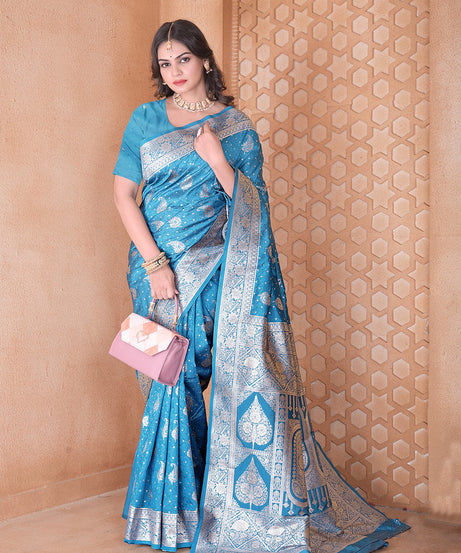 Soft Silk Saree Heavy Banarasi Traditional Wear Sari With Blouse