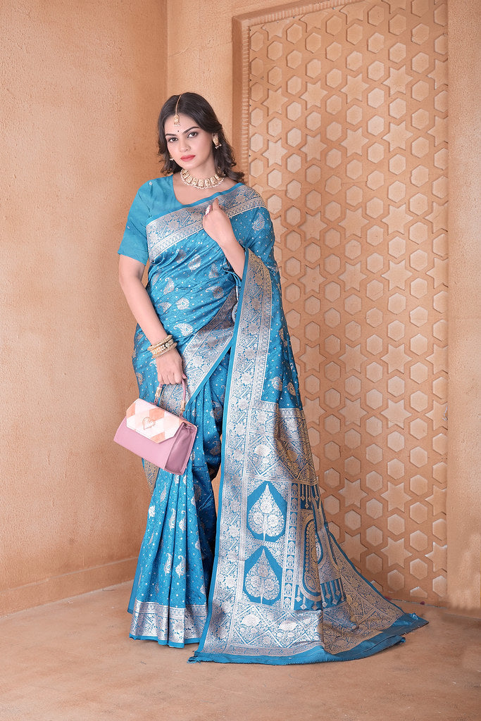 Soft Silk Saree Heavy Banarasi Traditional Wear Sari With Blouse