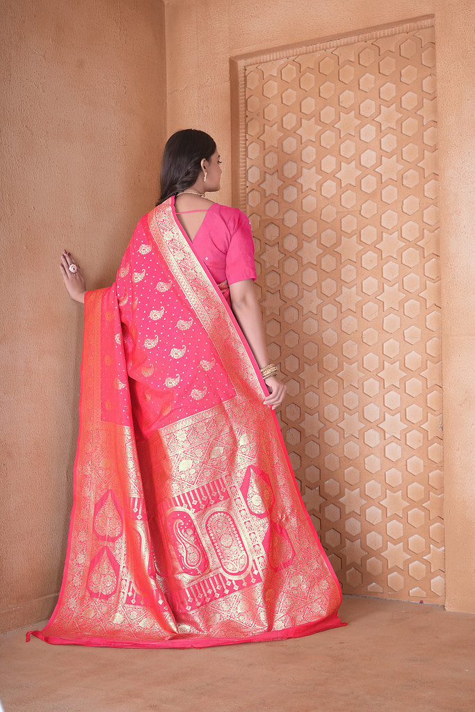 Soft Silk Saree Heavy Banarasi Traditional Wear Sari With Blouse