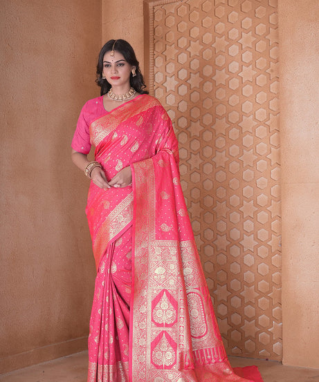 Soft Silk Saree Heavy Banarasi Traditional Wear Sari With Blouse