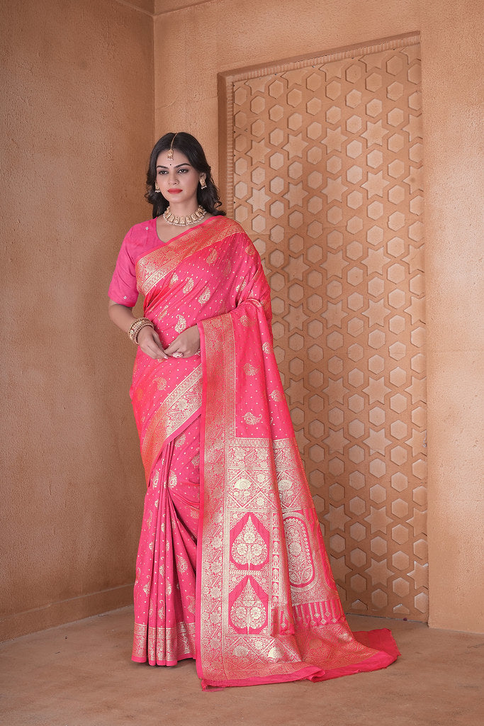 Soft Silk Saree Heavy Banarasi Traditional Wear Sari With Blouse