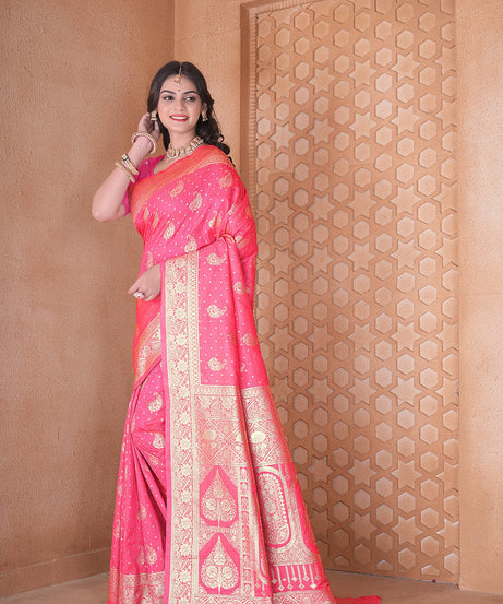 Soft Silk Saree Heavy Banarasi Traditional Wear Sari With Blouse