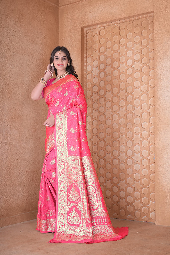 Soft Silk Saree Heavy Banarasi Traditional Wear Sari With Blouse