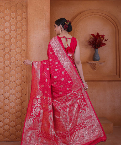 Women's Soft Silk Sari Beautiful Traditional Heavy Banarasi Saree With Blouse