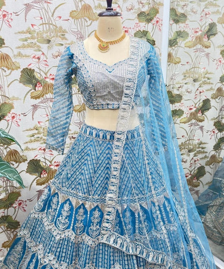 Exclusive Stitched Premium Net Wedding Function  Lehenga Blouse With Dupatta 15-MA