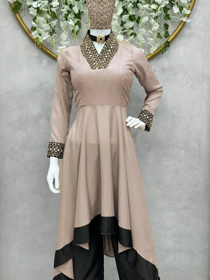 Indian Bollywood Ethnic Silk Suit Dhoti & 2 Piece Set