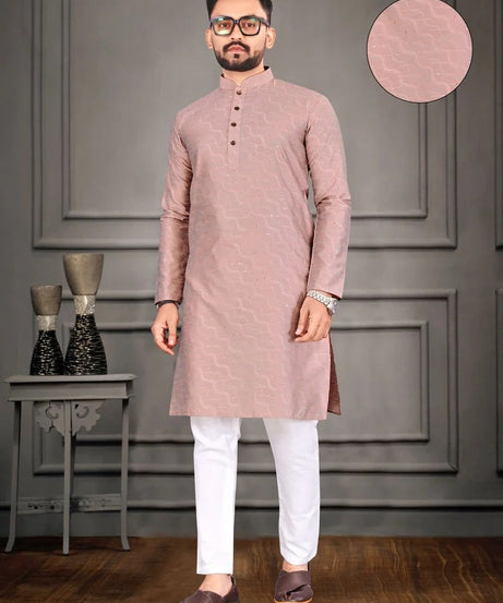 Men's Jacquard Kurta Pajama Set