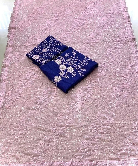 Traditional Classic Stylish Georgette Saree,Party Wedding Wear Sari Blouse