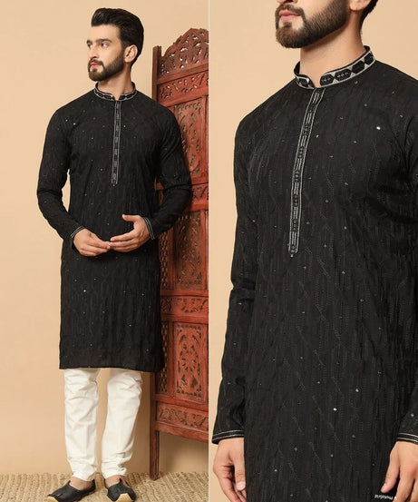 Premium Silk Kurta Pajama Set For Men's, Wedding Wear Pair For Men's