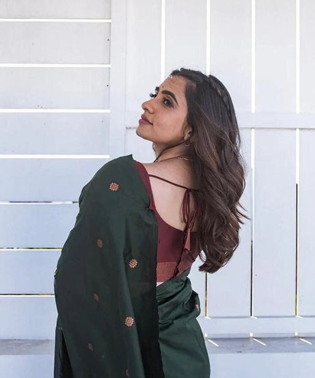 Function Wedding Banarasi Soft Silk Saree Blouse,Traditional Exclusive Sari