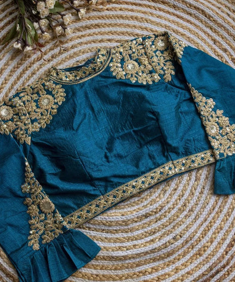 Glossy Silk Saree Blouse