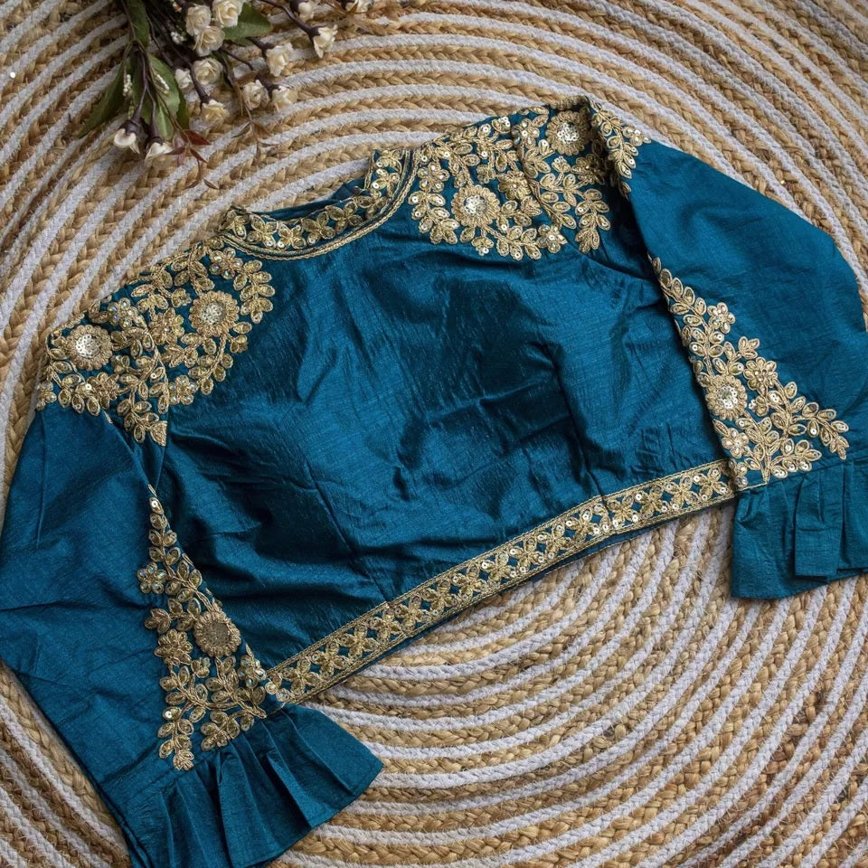 Glossy Silk Saree Blouse