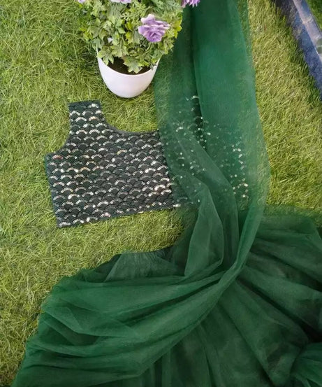 Heavy Net Full Flair Lehenga Dress