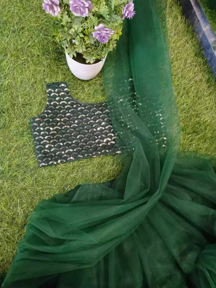 Heavy Net Full Flair Lehenga Dress