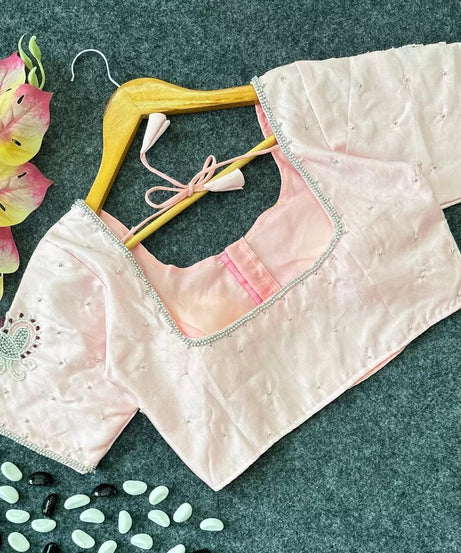 Lemon Silk Saree Blouse