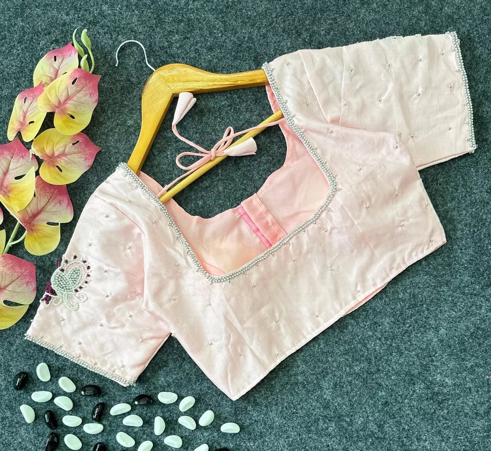 Lemon Silk Saree Blouse