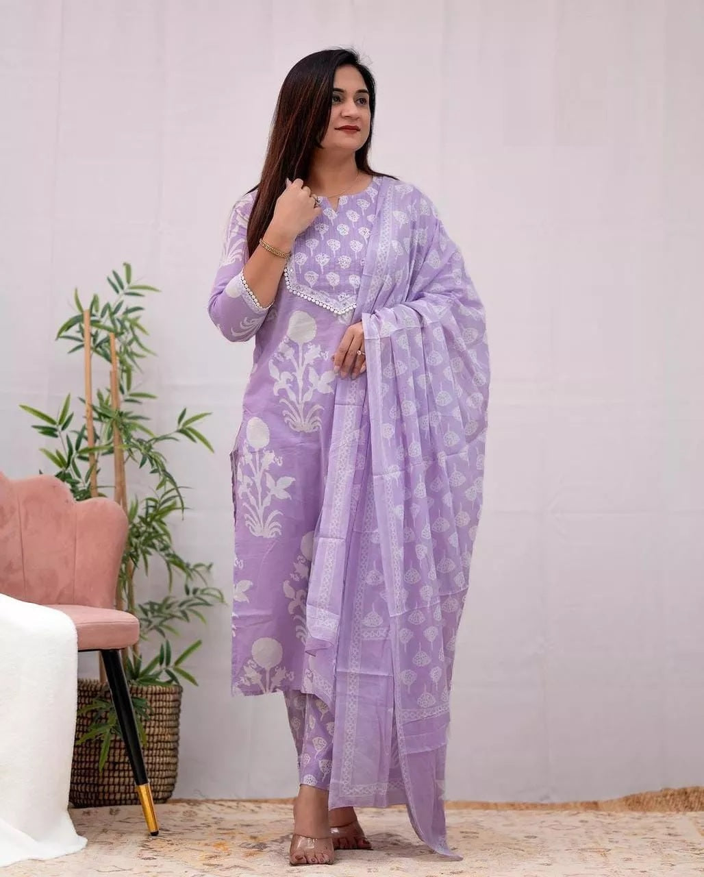 Cotton Fabric Fancy Bollywood Exclusive Kurti Pant & Dupatta