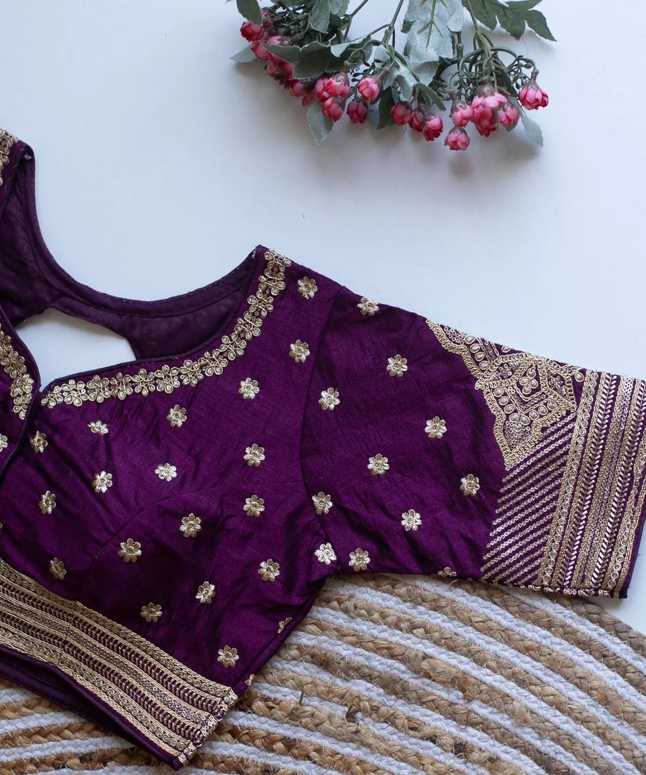 Women's Caterpillar Silk Full Stitched Blouse