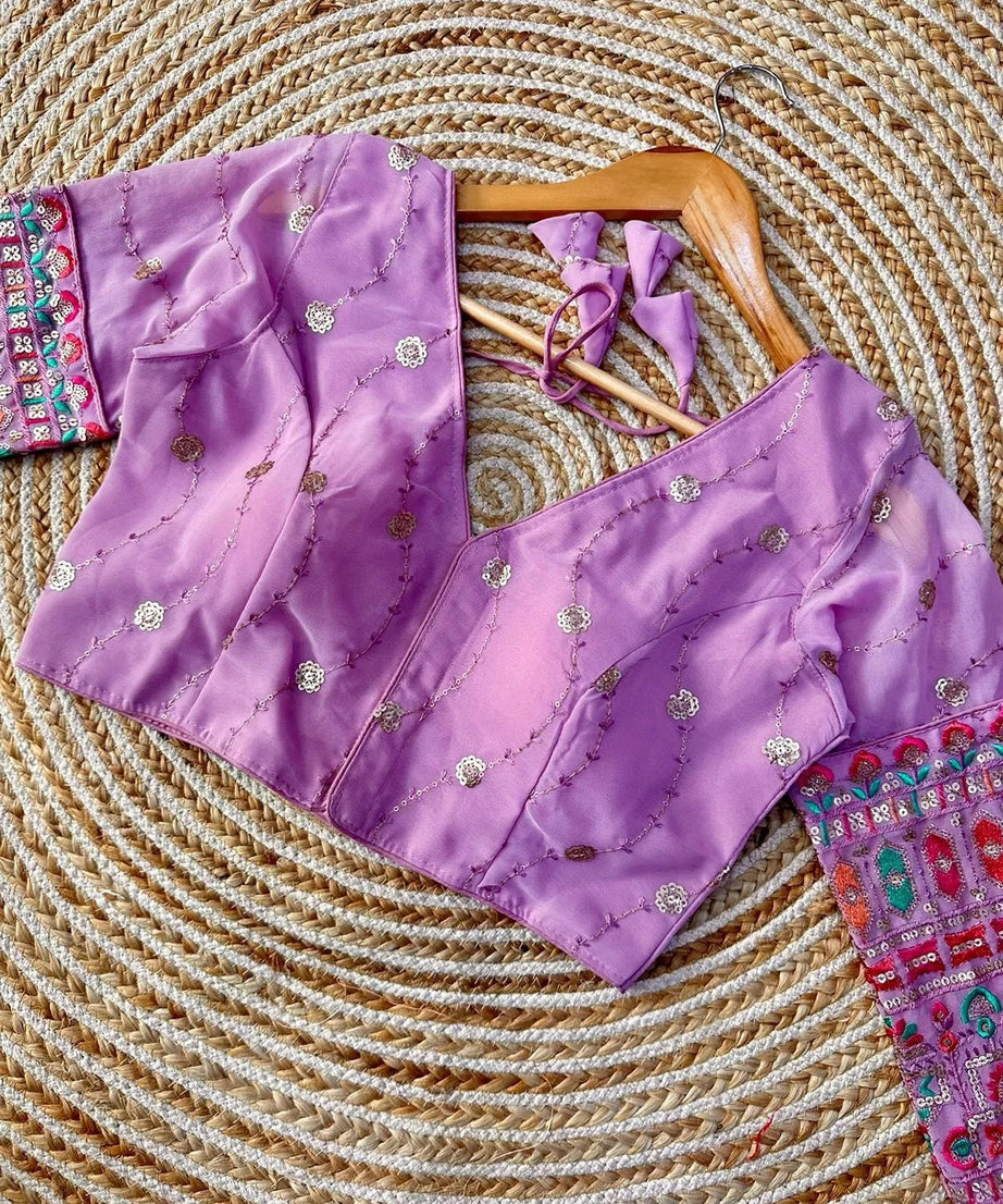 Full Stitched Milan Georgette Fancy Designer Traditional Look Blouse Choli